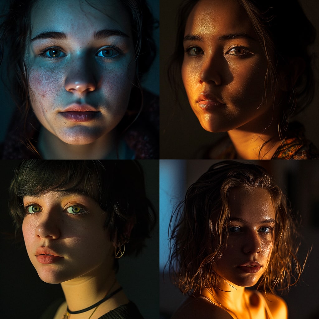 Стиль - Portrait shot with bottom lighting