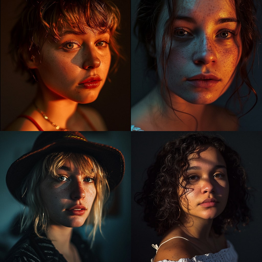 Стиль - Portrait shot with top lighting