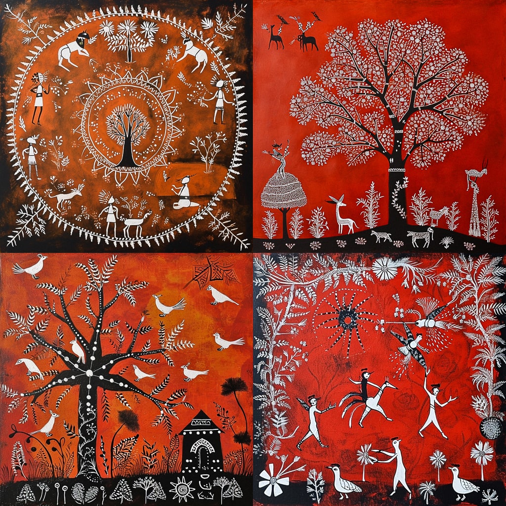 Стиль - Warli painting