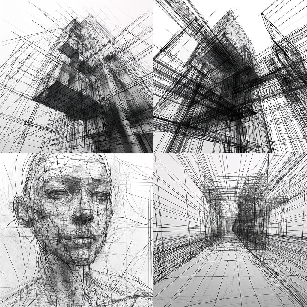 Стиль - Wireframe drawing
