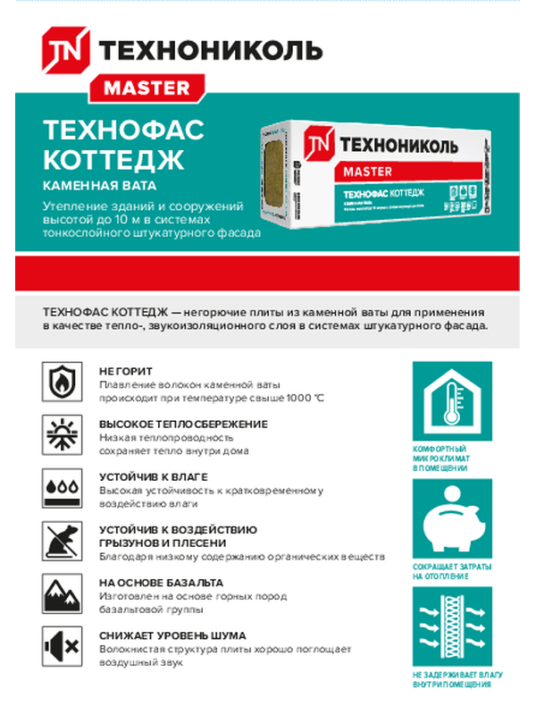 Отрывной блок ТЕХНОФАС КОТТЕДЖ