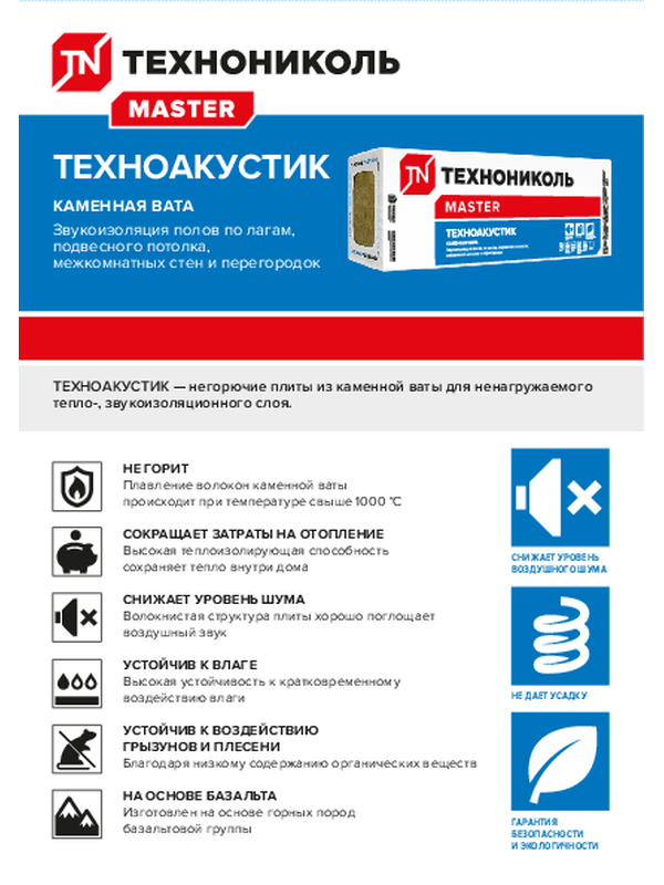 Отрывной блок ТЕХНОАКУСТИК