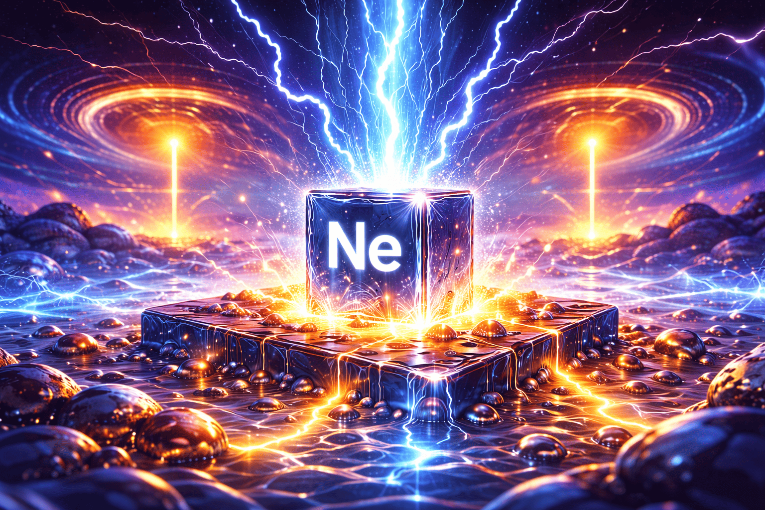 Когда инертный газ становится металлом: как неон ведет себя при миллионах атмосфер