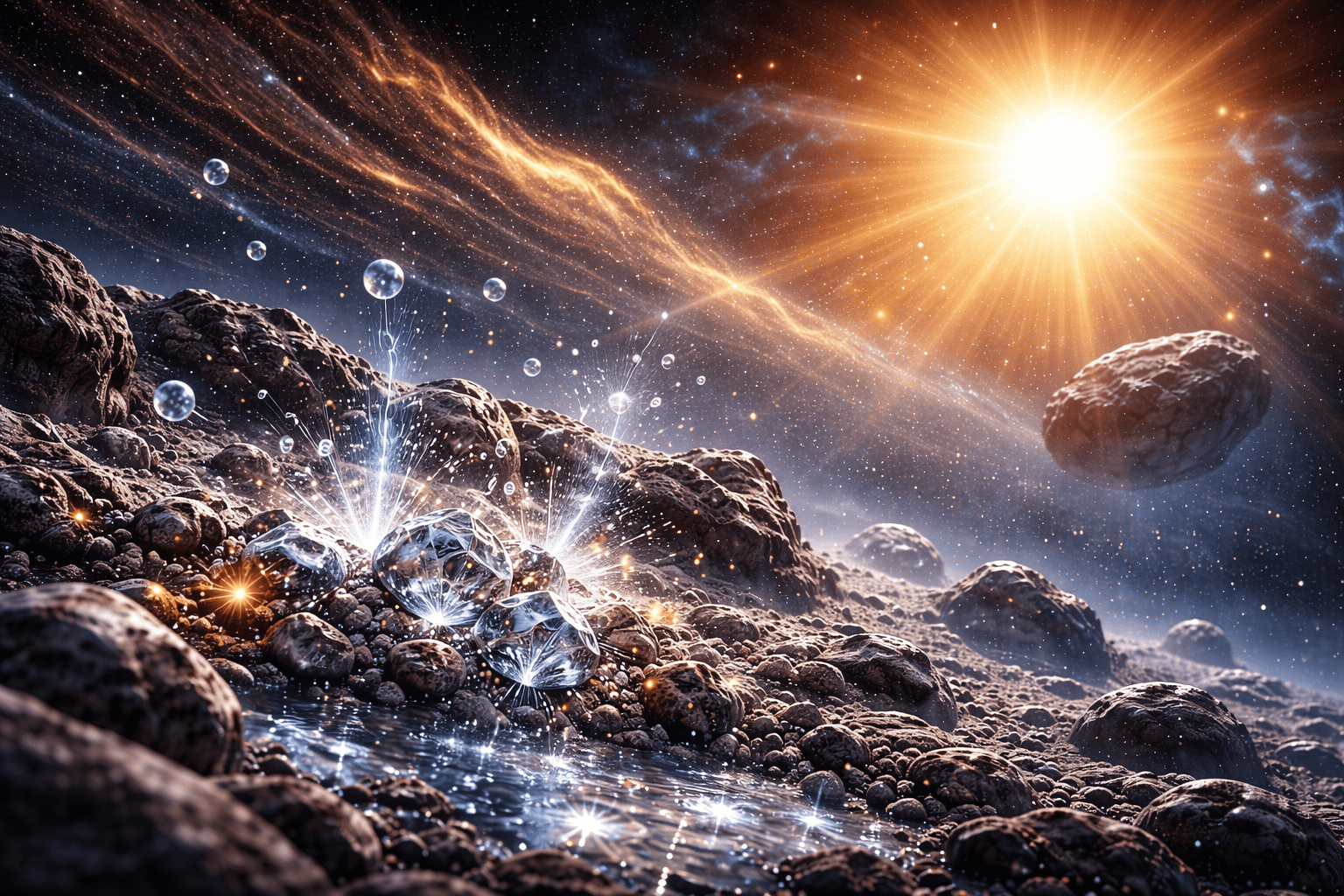 Вода на камнях: раскрыт химический механизм астероидного реголита