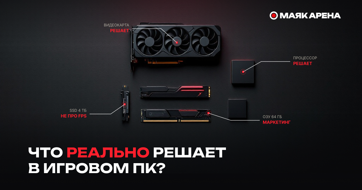 Что реально влияет на мощность игрового ПК, а что просто красиво выглядит в характеристиках?