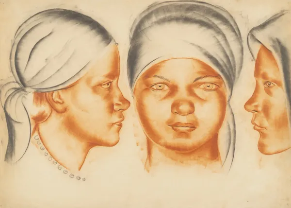 Н.П. Акимов. Три девушки. 1923