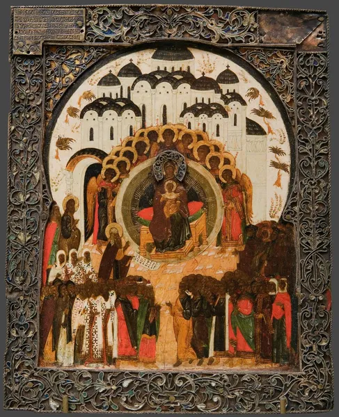 Икона «О Тебе радуется», первая треть XVI века, Новгород