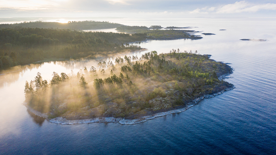 Туман на островах Ладоги