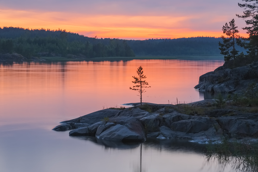 Ладожские шхеры закат