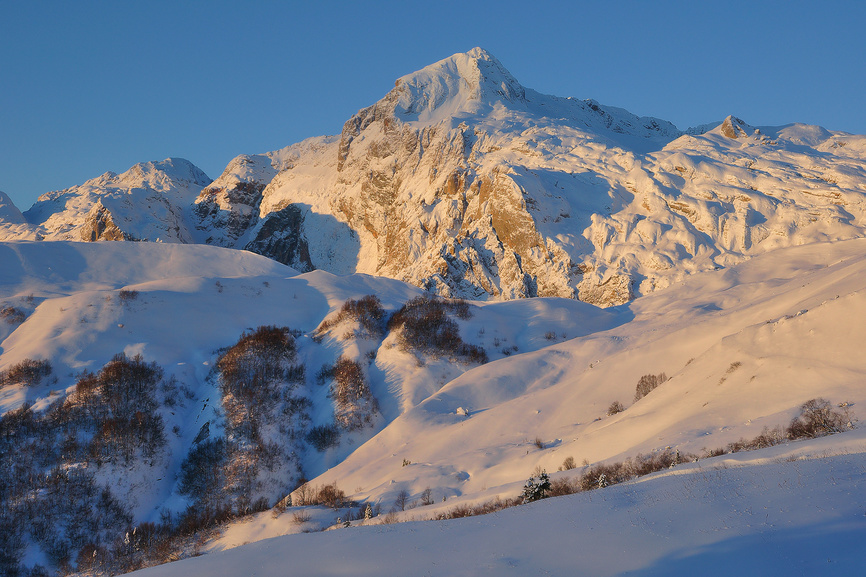Гора Фишт зимой
