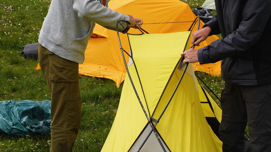 установка палатки