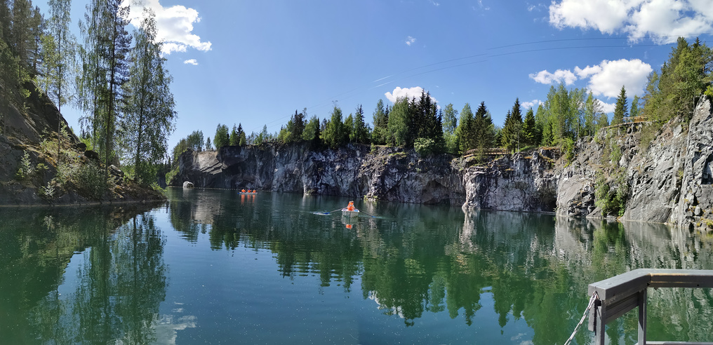 мраморный каньон в парке рускеала