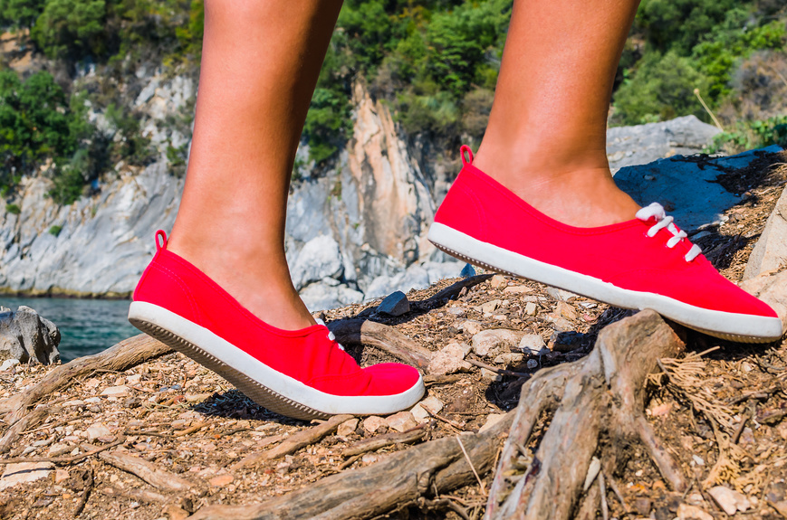 неподходящая обувь для похода