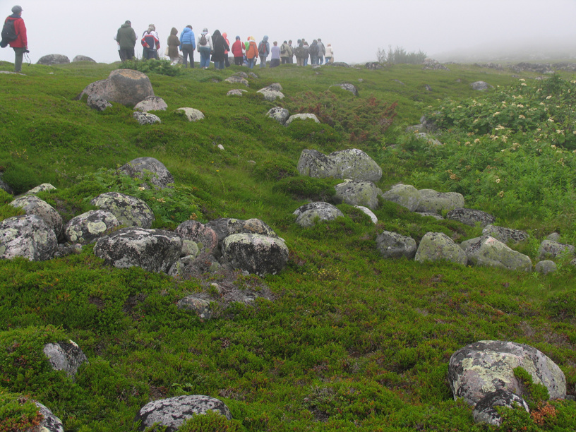 Туристы на Соловецкой экотропе
