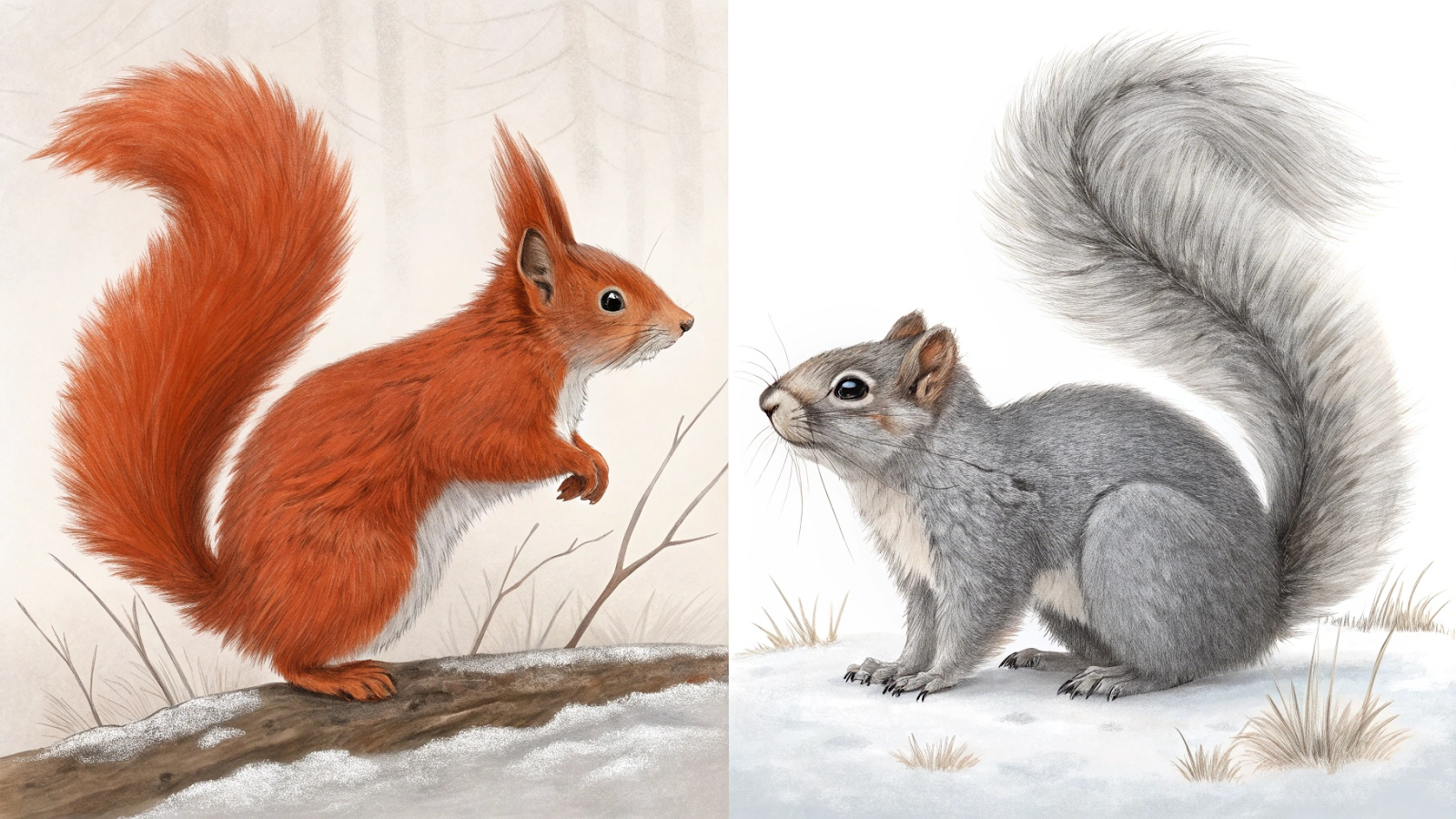 Сезонные изменения окраса белки