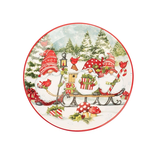 Купить Тарелка закусочная «Рождественские гномы на санях», 22 см от Certified International
