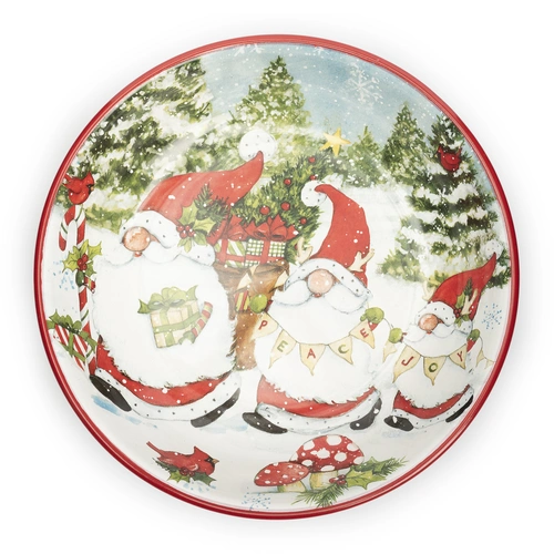 Купить Тарелка суповая "Рождественские гномы" 23 см от Certified International