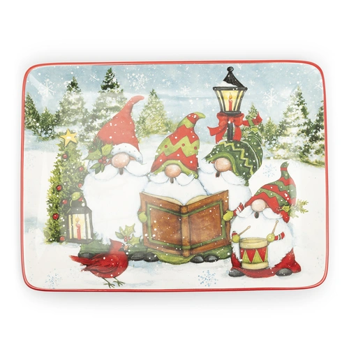 Купить Блюдо прямоугольное "Рождественские гномы" 40,5х30,5 см от Certified International