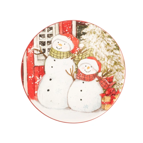 Купить Тарелка пирожковая «Дом снеговика. Два снеговика», 15 см от Certified International