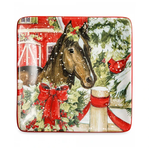 Купить Тарелка пирожковая «Лошадь вороная» 15х15 см от Certified International