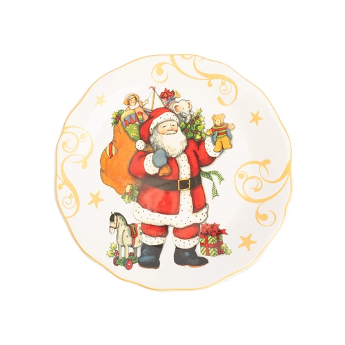 Купить Тарелка закусочная «Винтажный Санта. Мешок подарков», 23 см от Certified International