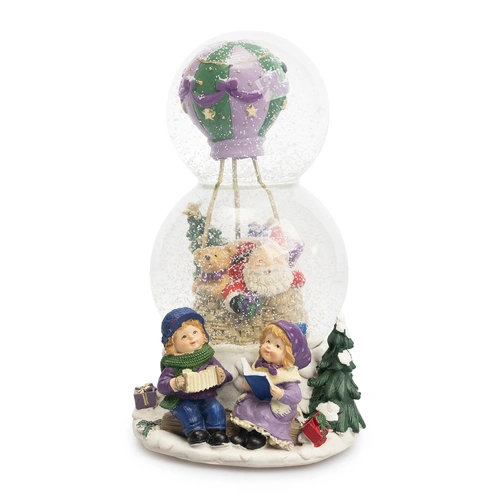 Купить Рождественский шар "Санта на воздушном шаре", 20 см от EDG