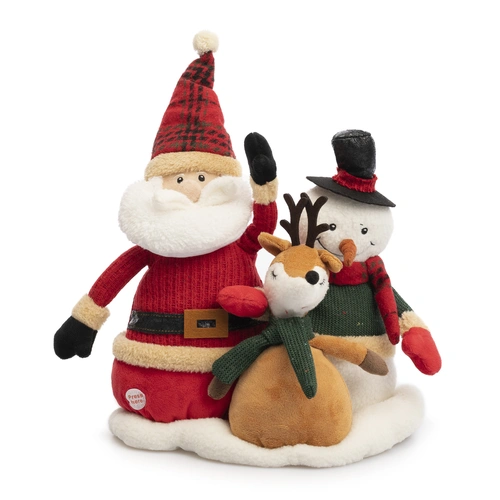 Купить Музыкальная игрушка "Санта с оленем и снеговиком", 36 см от EDG