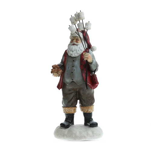 Купить Новогодняя фигурка Country Santa With Marshmallow Red 35 cm от Хоум Концепт