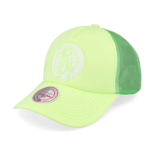 Купить Бейсболка Boston Celtics Nba Pastel Green Trucker от MITCHELL&NESS