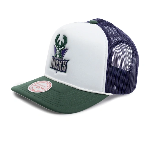Купить Бейсболка Milwaukee Bucks Hardwood Classics Blocker Trucker Snapback от MITCHELL&NESS