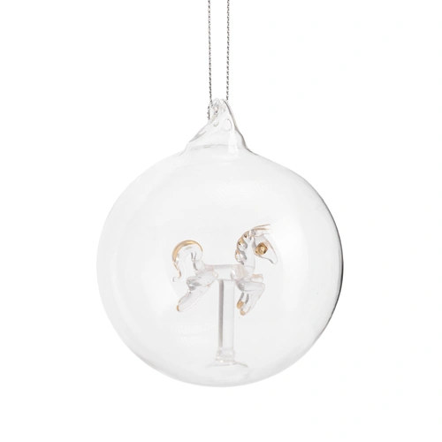 Купить Стеклянный шар с позолоченной лошадью внутри, 8 см от Shishi