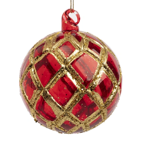 Купить Елочная игрушка красный шар, 8 см от Shishi