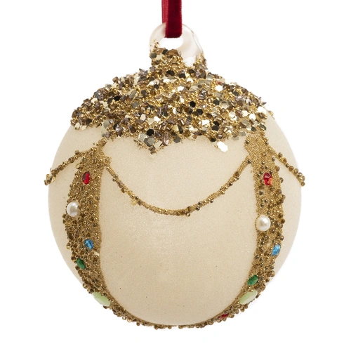 Купить Елочная игрушка стеклянный шар, 10 см от Shishi