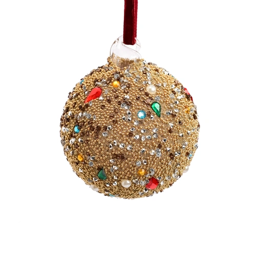 Купить Шар стеклянный с бусинами, 8 см от Shishi