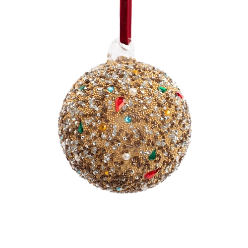 Купить Шар стеклянный с бусинами, 10 см от Shishi
