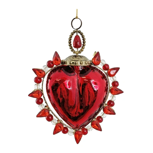 Купить Елочная игрушка Горящее сердце, 11 см от Shishi