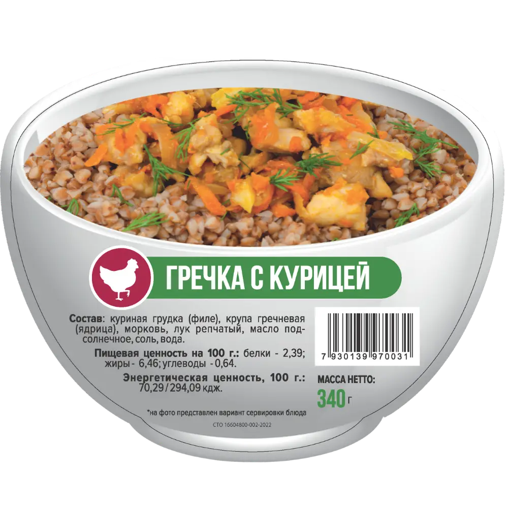Гречка с курицей