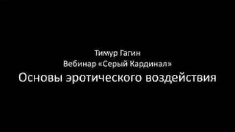 Тимур Гагин - Основы Эротического Воздействия