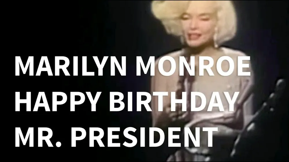 Marilyn Monroe Sings Happy Birthday Mr. President to JFK Colorized for the First Time.