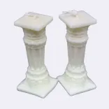 Dekokerze „Römische Säule“, weiß — Vorschau 2