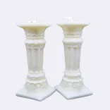 Dekokerze „Römische Säule“, weiß — Vorschau 3