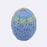 Dekokerze „Großes Osterei mit Blumendekor",blau — Vorschau 2