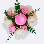 Osterzauber – Festlicher Kerzenstrauß in Rosa &amp; Weiß — Vorschau 2