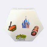Dekokerze „Hexagon Grande mit Russischem Motiv" — Vorschau 1