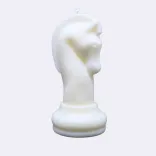 Dekokerze „Schachfigur - Pferd“, weiß — Vorschau 1