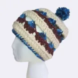 Handgehäkelte Wollmütze mit Muffins &amp; blauem Bommel – Süß &amp; Warm — Vorschau 4