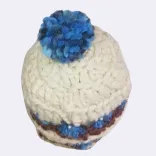 Handgehäkelte Wollmütze mit Muffins &amp; blauem Bommel – Süß &amp; Warm — Vorschau 5