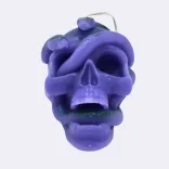Dekokerze "Totekopf mit Schlange ", violett — Vorschau 1