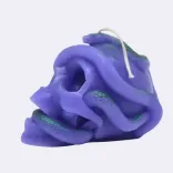 Dekokerze "Totekopf mit Schlange ", violett — Vorschau 3