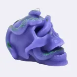 Dekokerze "Totekopf mit Schlange ", violett — Vorschau 4